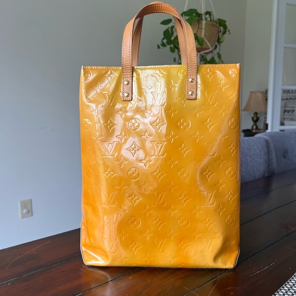 Louis Vuitton Handbags - Authentic Louis Vuitton Yellow Vernis Reade MM Tote